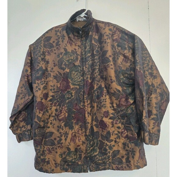 Vintage Betmar Jacket Womens M Floral Bomber Artsy Festival Fall Boho Harvest - Picture 1 of 7